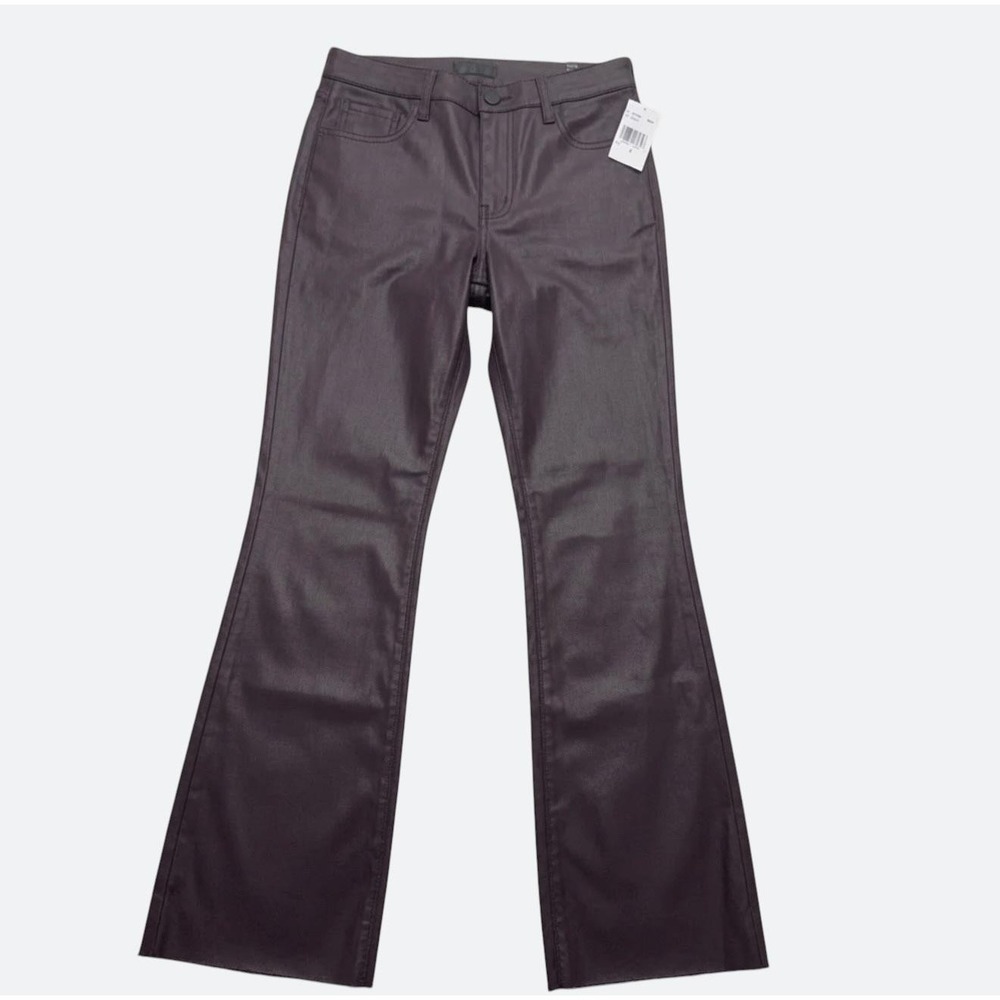 KUT From The Kloth Jeans Womens 4 Purple High Rise Stella Fab Ab Flare Coated